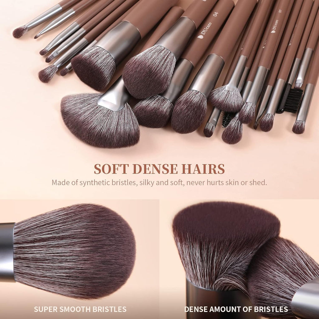Makeup Brushes Professional with Bag 22Pcs Makeup Brush Set Premium Synthetic Kabuki Foundation Blending Brush Face Powder Blush Concealers Eye Shadows with Case