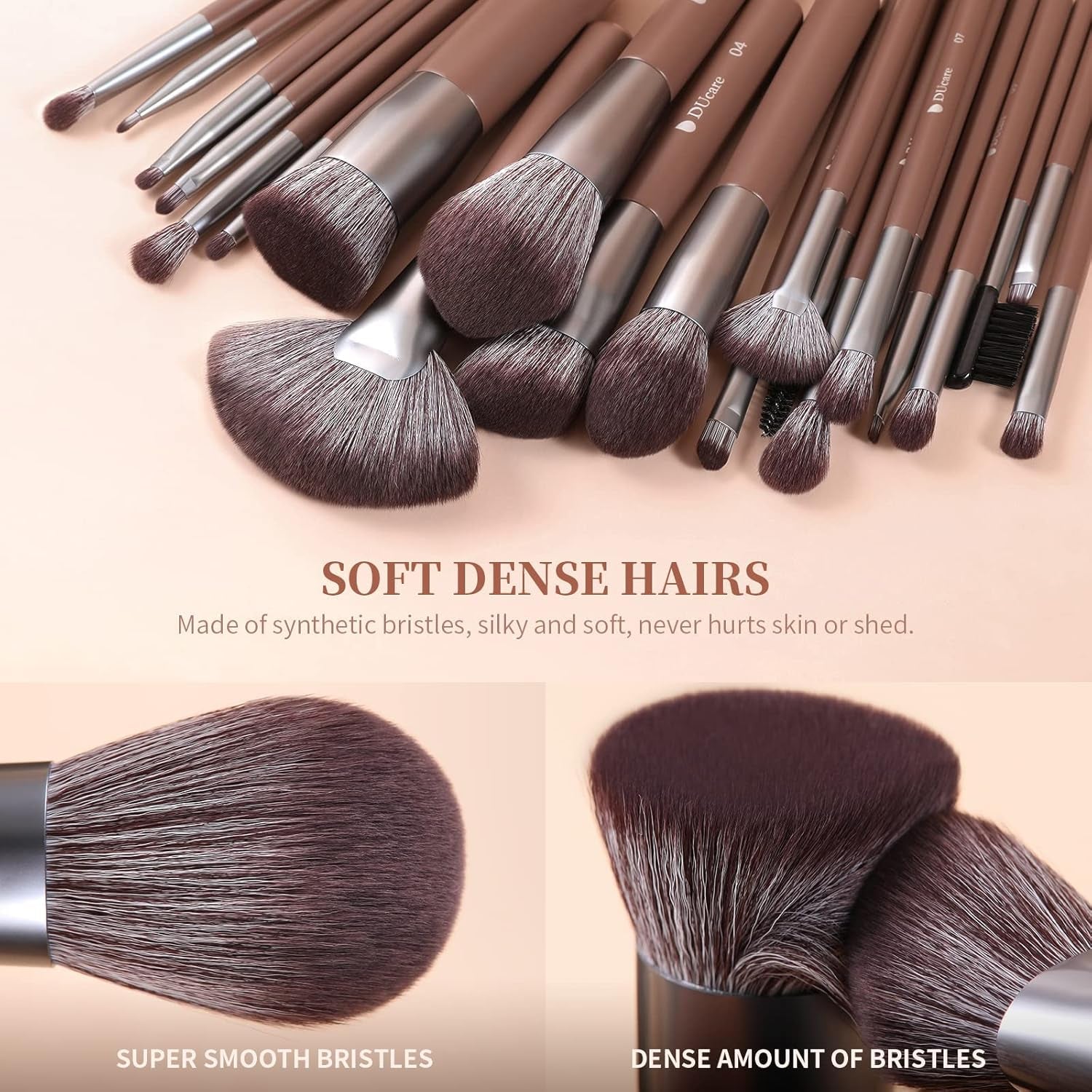Makeup Brushes Professional with Bag 22Pcs Makeup Brush Set Premium Synthetic Kabuki Foundation Blending Brush Face Powder Blush Concealers Eye Shadows with Case